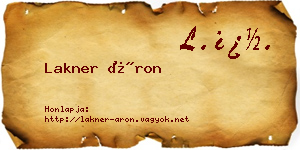 Lakner Áron névjegykártya